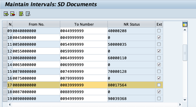Number Range for Deliveries in SAP